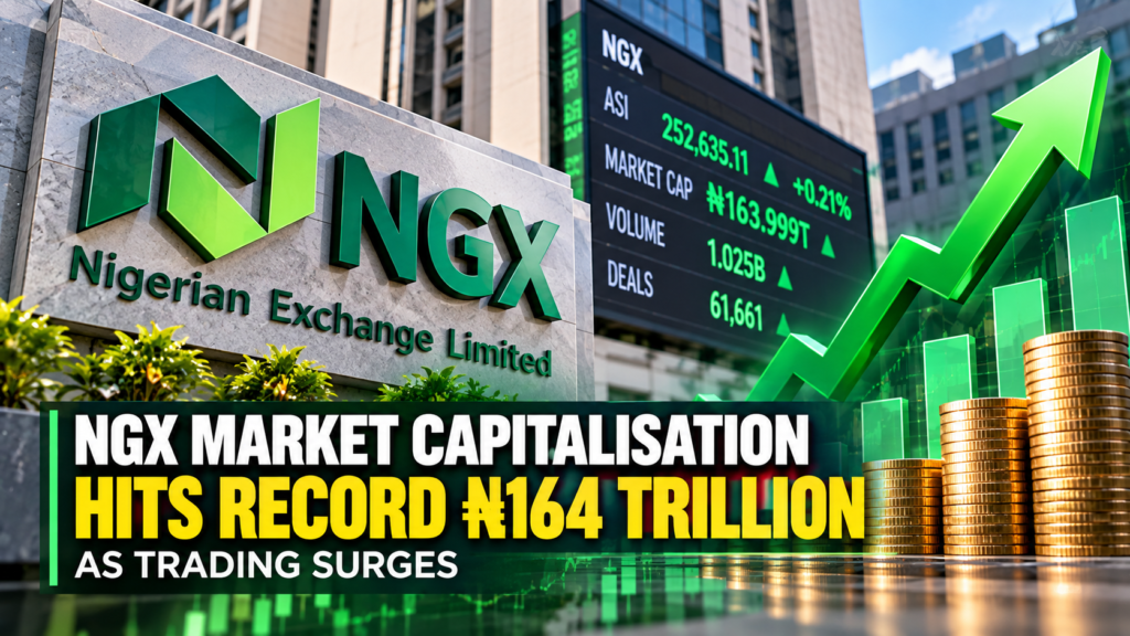 NGX market capitalisation hits record ₦164 trillion